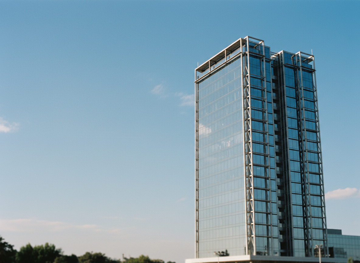 Modern glass bank headquarters in Nairobi illustrating banking law in Kenya