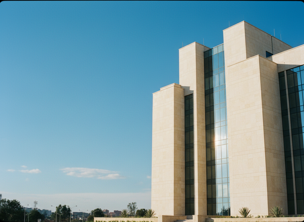 Dignified financial institution building illustrating fintech regulation in Kenya
